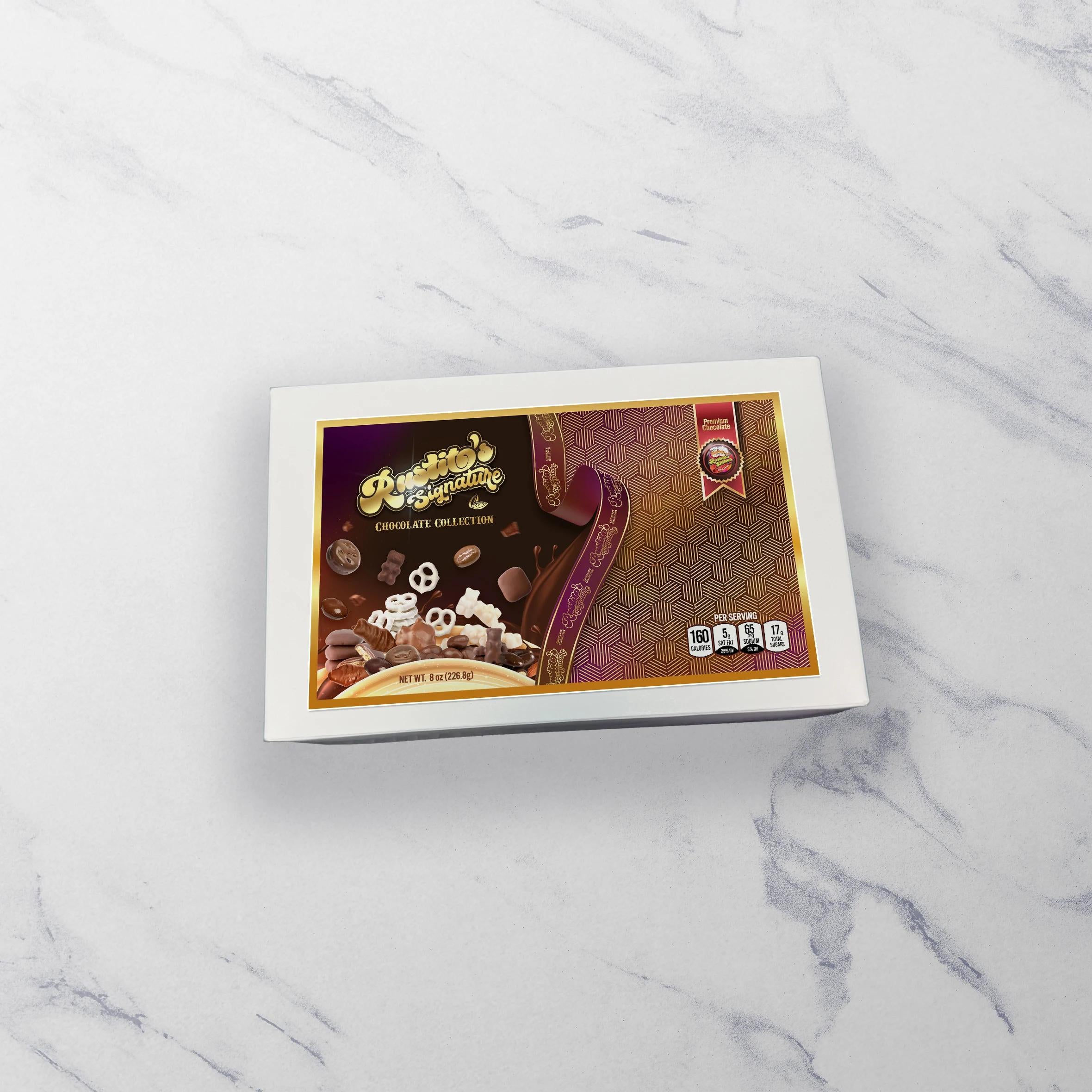 Signature Chocolate Selection Gift Box - Custom Mix of Indulgent Milk & White Chocolate with Crunchy Textures