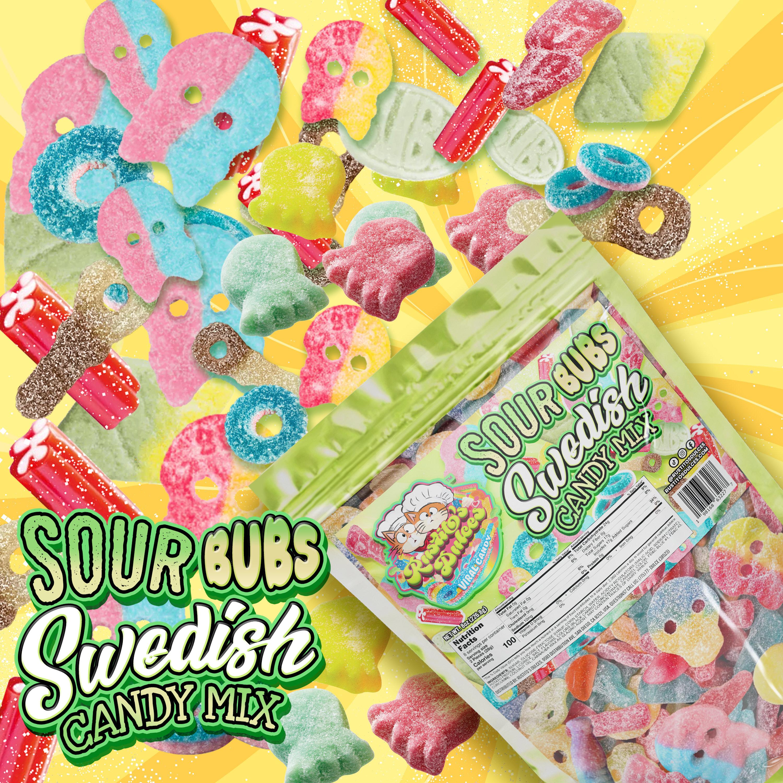 Bubs Swedish Candy Mix - Sweet, Sour, or Both for a Delicious Treat with Less Sugar and More Flavor Snack