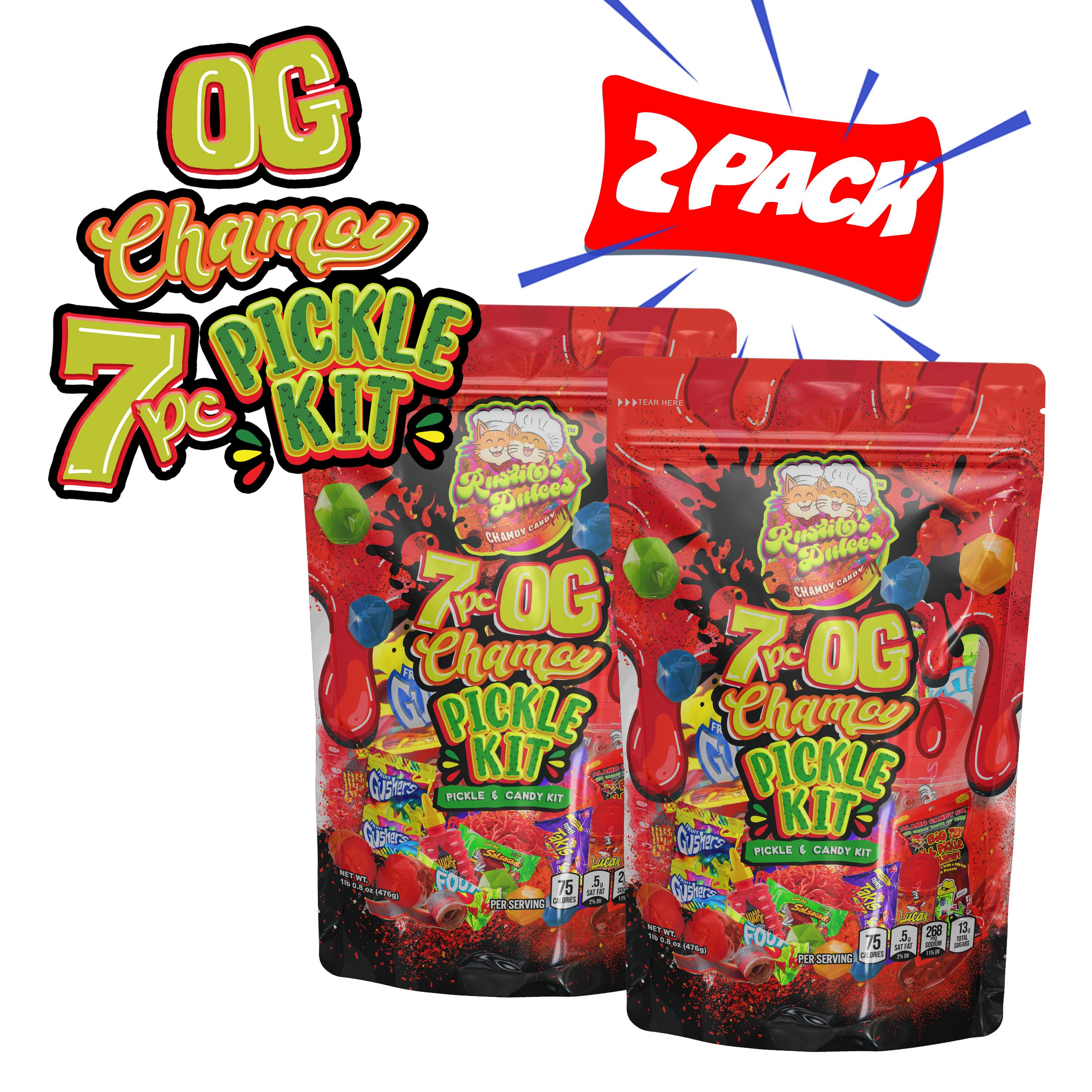 2-Pack OG Chamoy Pickle Kit - Mouth-watering Flavor with a Tangy, Juicy Kick! Sour
