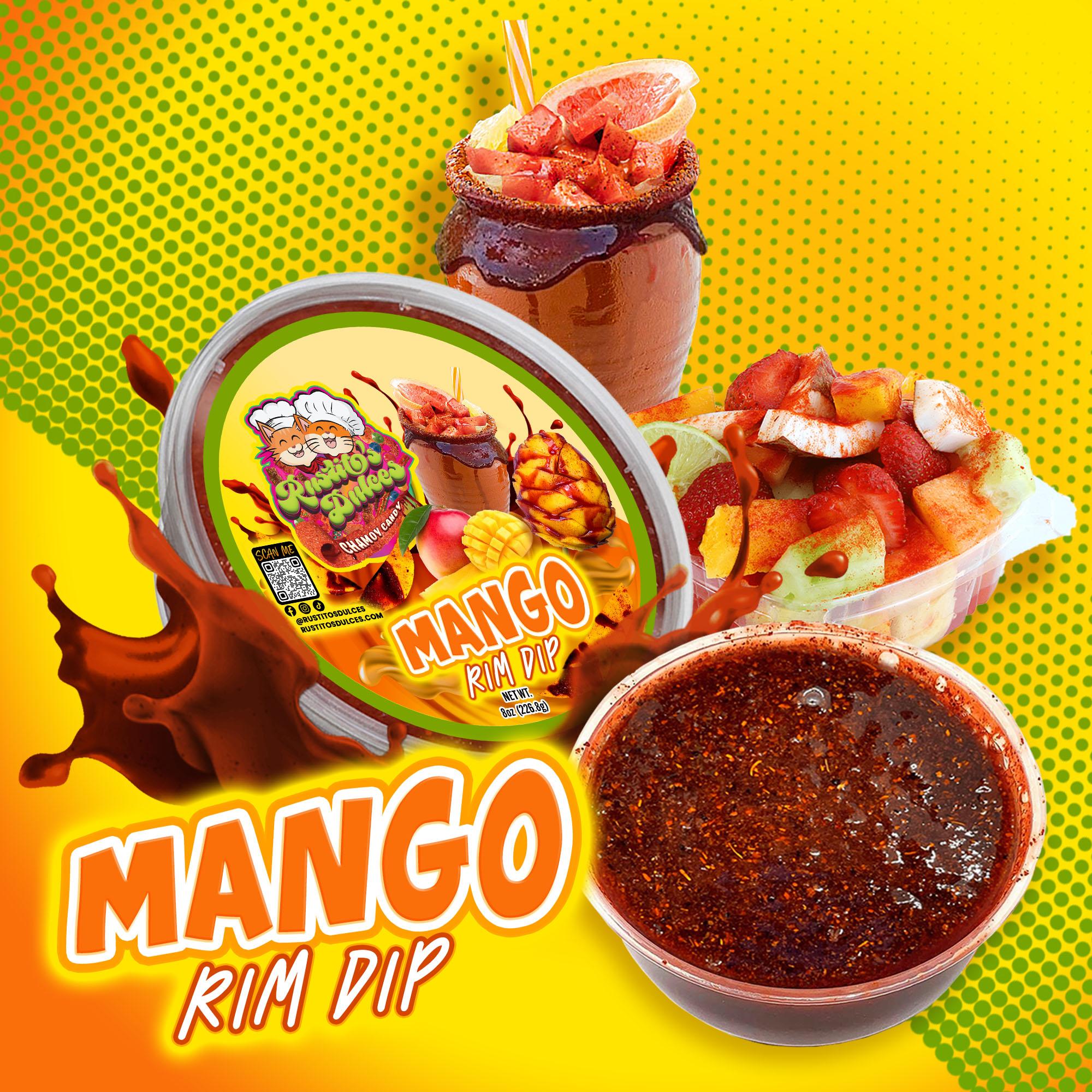 Mango Rim Dip - Sweet & Tangy Chamoy Mango Flavor for Snacks and Drinks