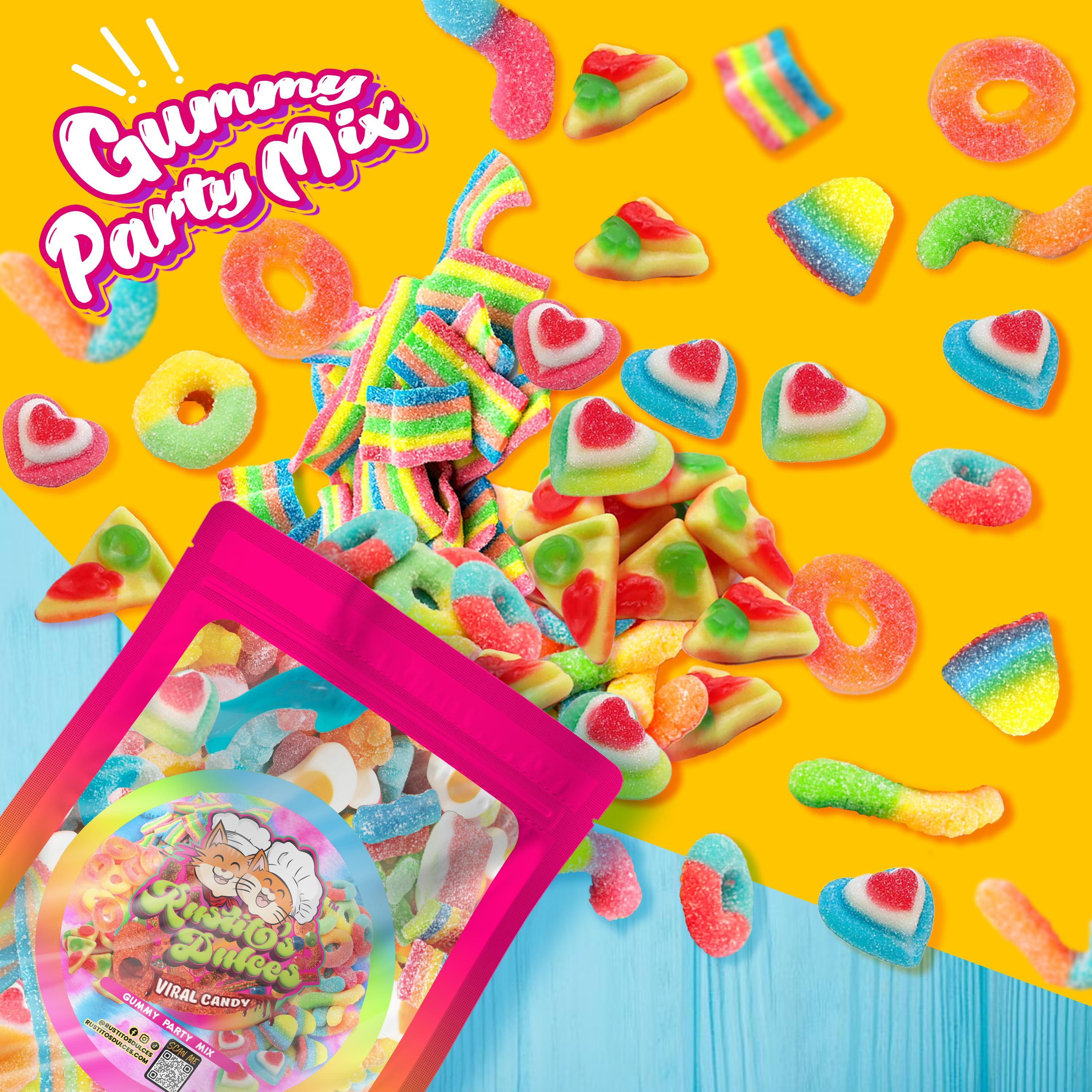 Gummy Party Mix - 6 Favorite Gummies in a Delicious Sweet & Sour Candy Snack Mix