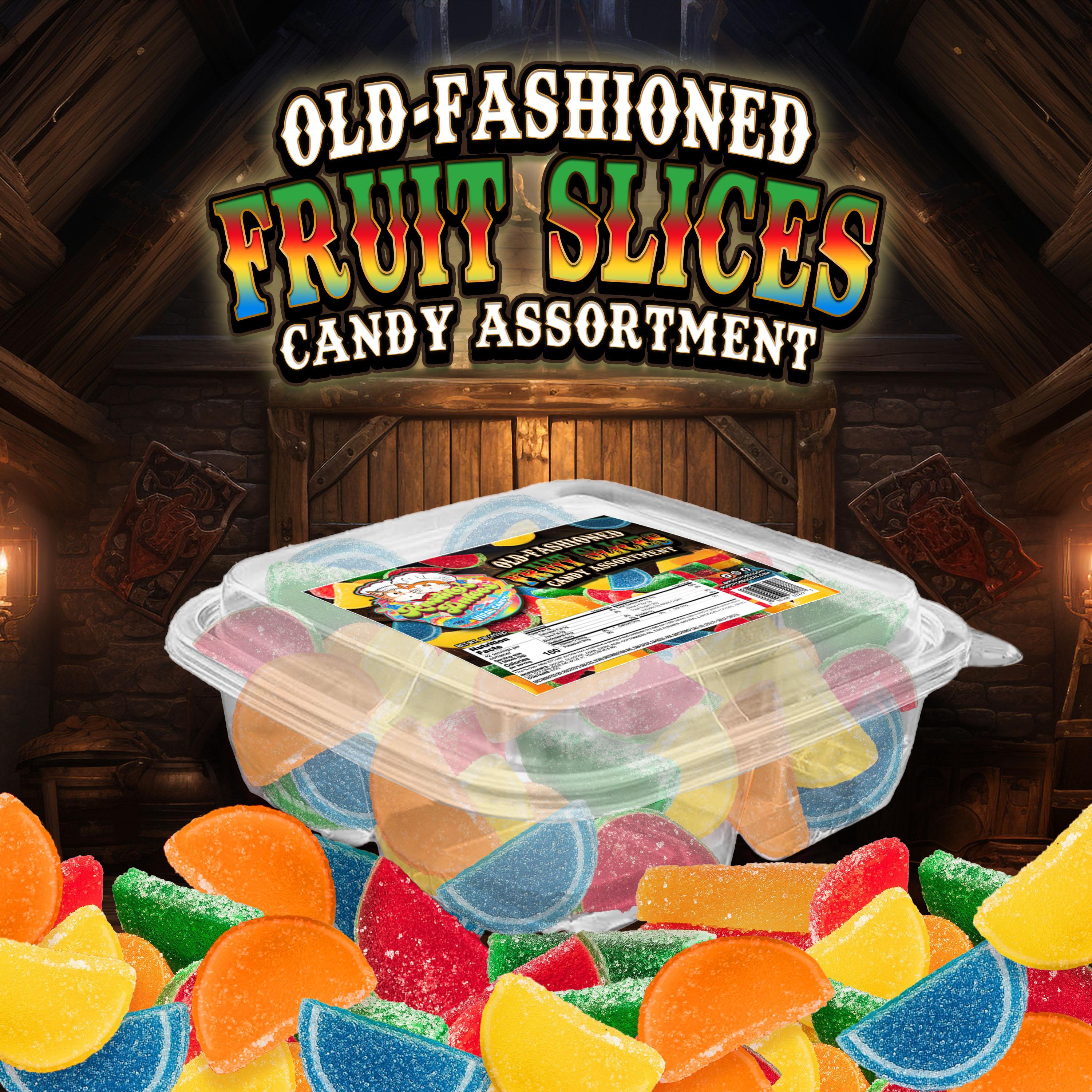 Old-Fashioned Fruit Slice Candy Assortment - Bright, Chewy, Bursting with Flavor