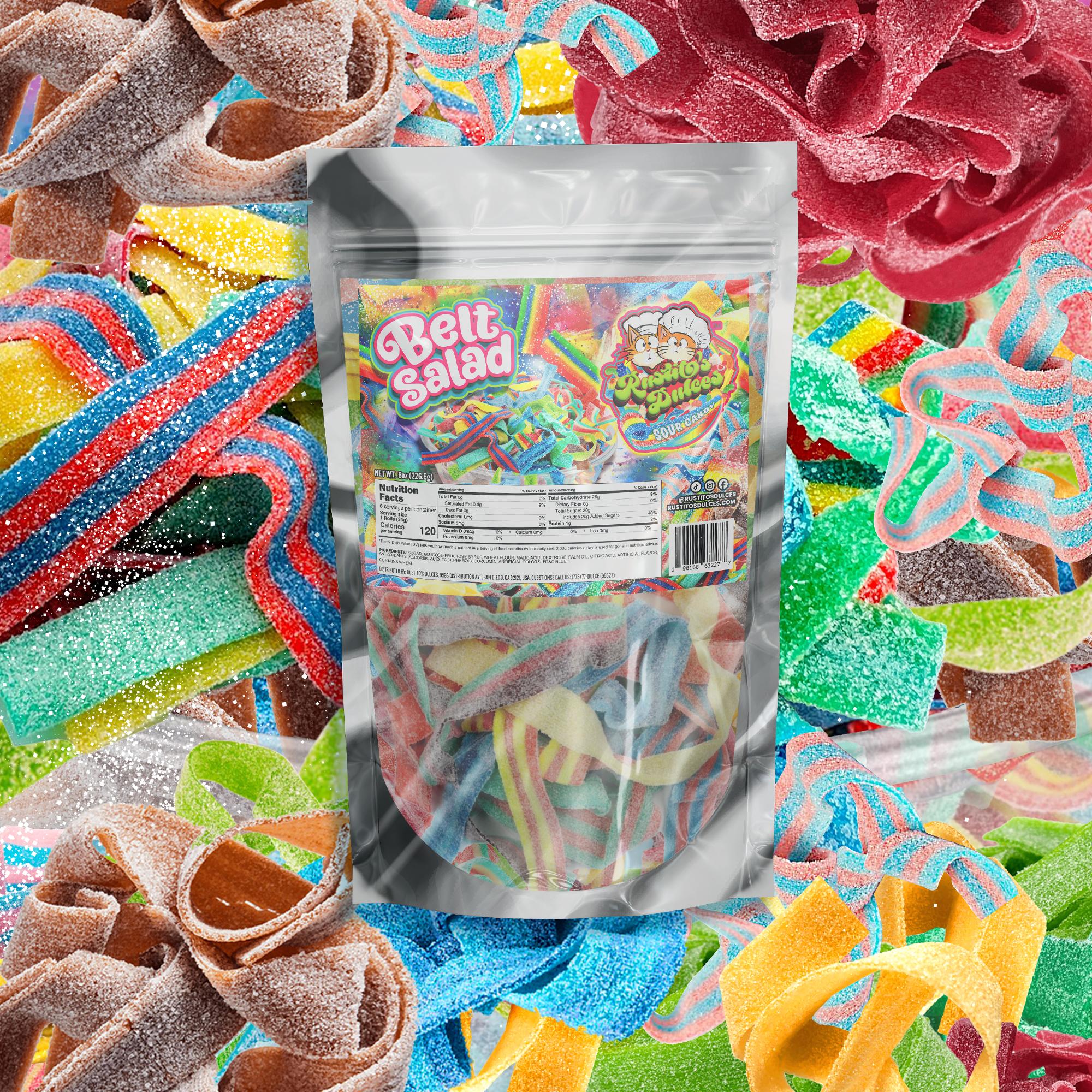 Sour Belt Salad with Customizable Toppers - Mix of Flavors for a Unique Taste Experience