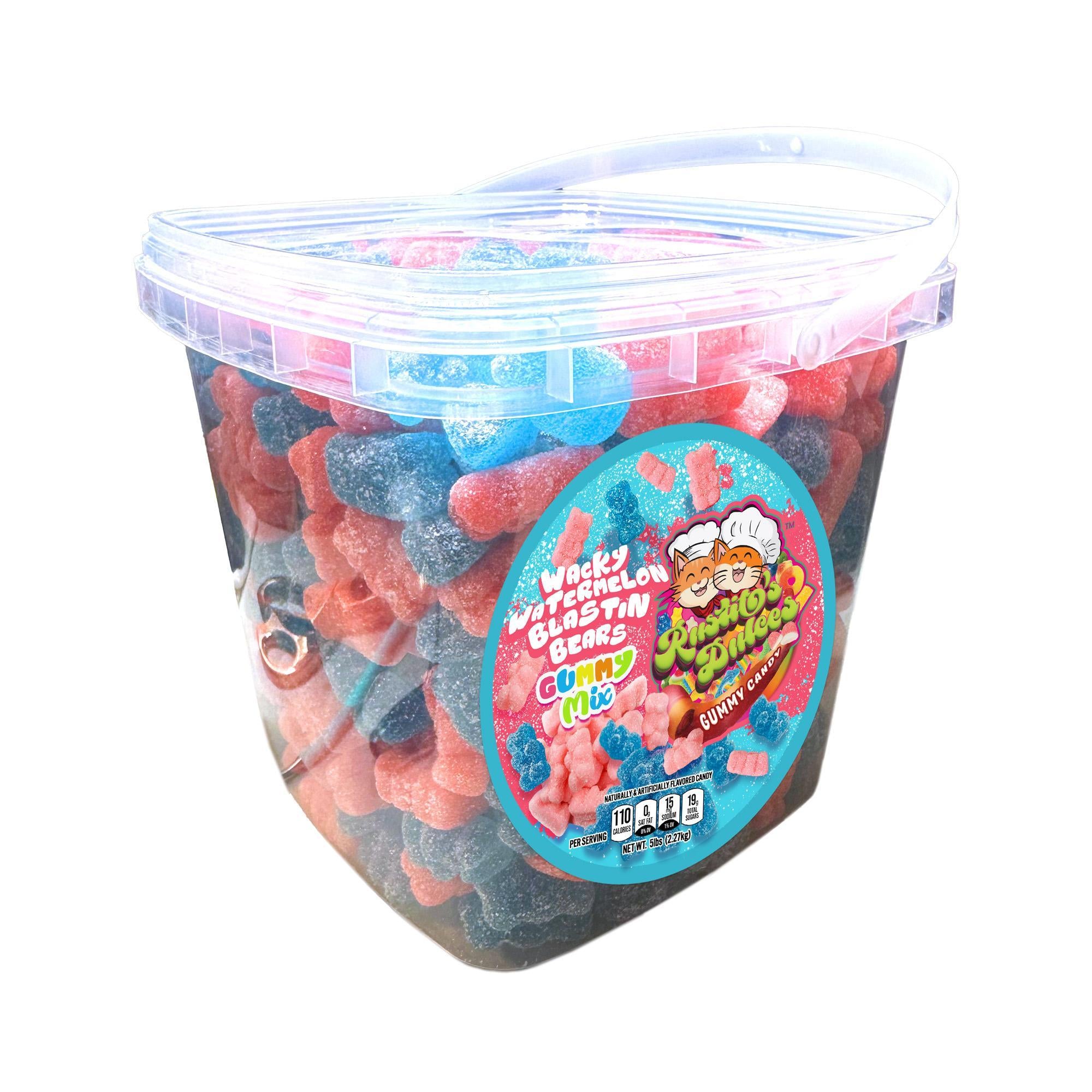 Wacky Watermelon Blastin Bears Gummy Mix - 5lb Tub Sour Flavored Candy Sweet